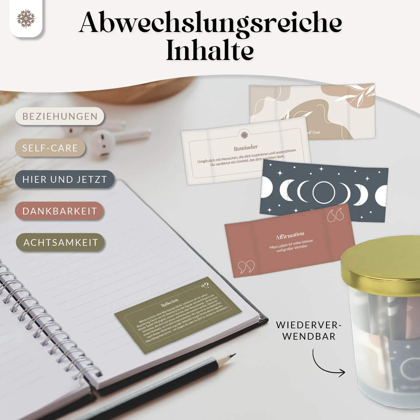 Achtsamkeitsglas mit 30 Zettelchen - Image 4