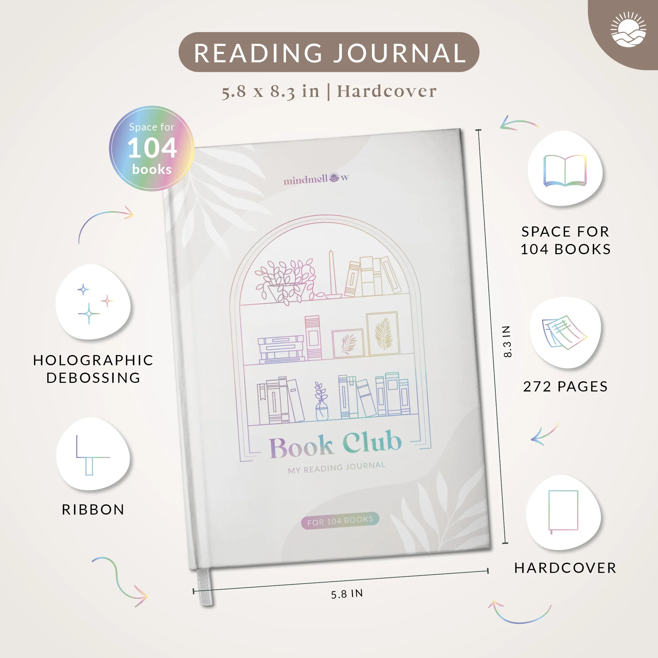 Buchjournal XXL "Pearl" - 104 Bücher - Englische Version - Image 3