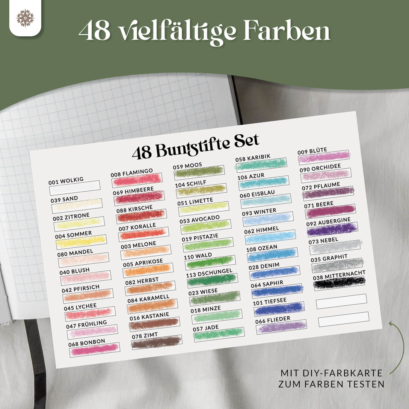 Buntstifte Set zum Malen und Zeichnen - 48 Stück - Image 5