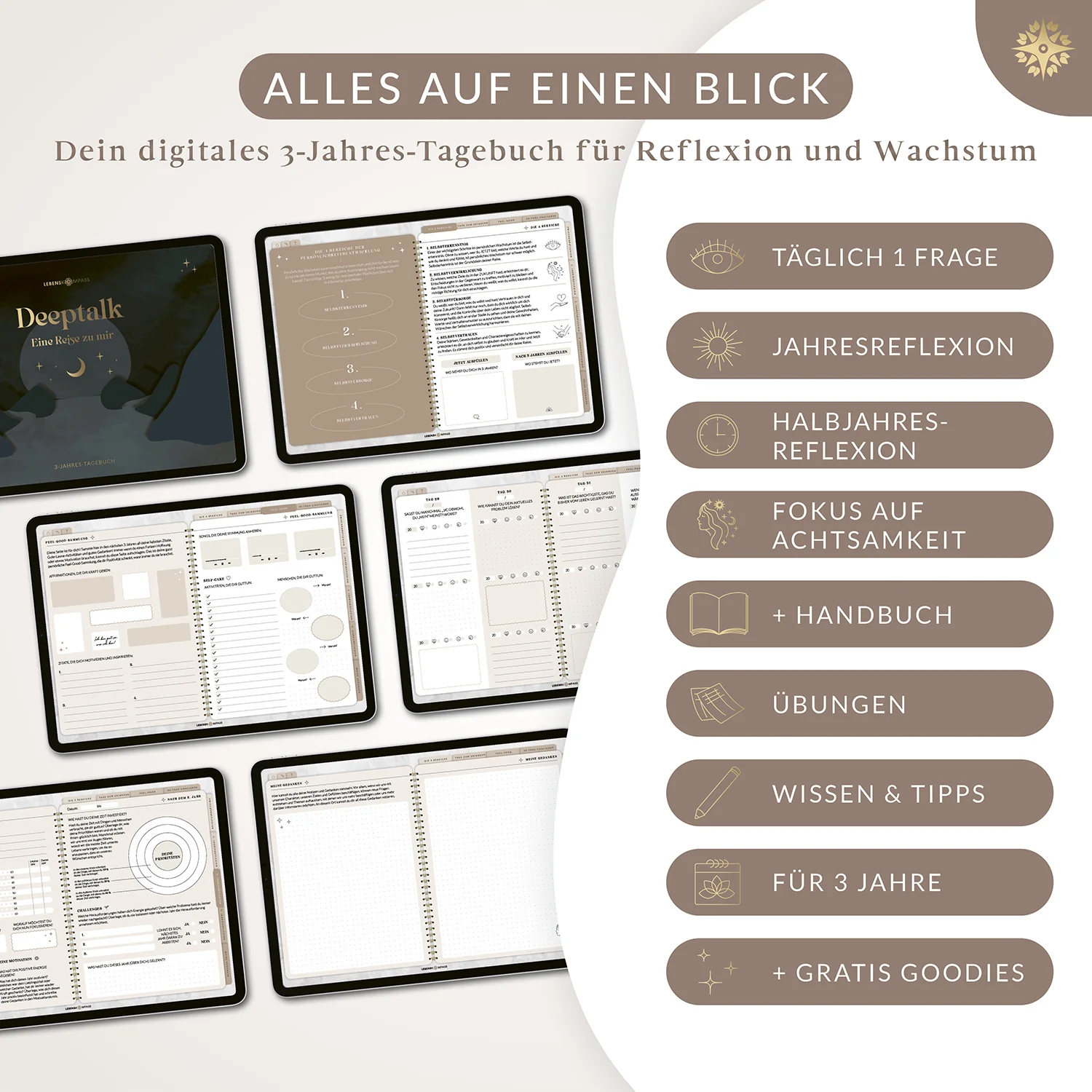 Digitales 3-Jahres-Tagebuch "DEEPTALK" - PDF mit Hyperlinks - Image 18