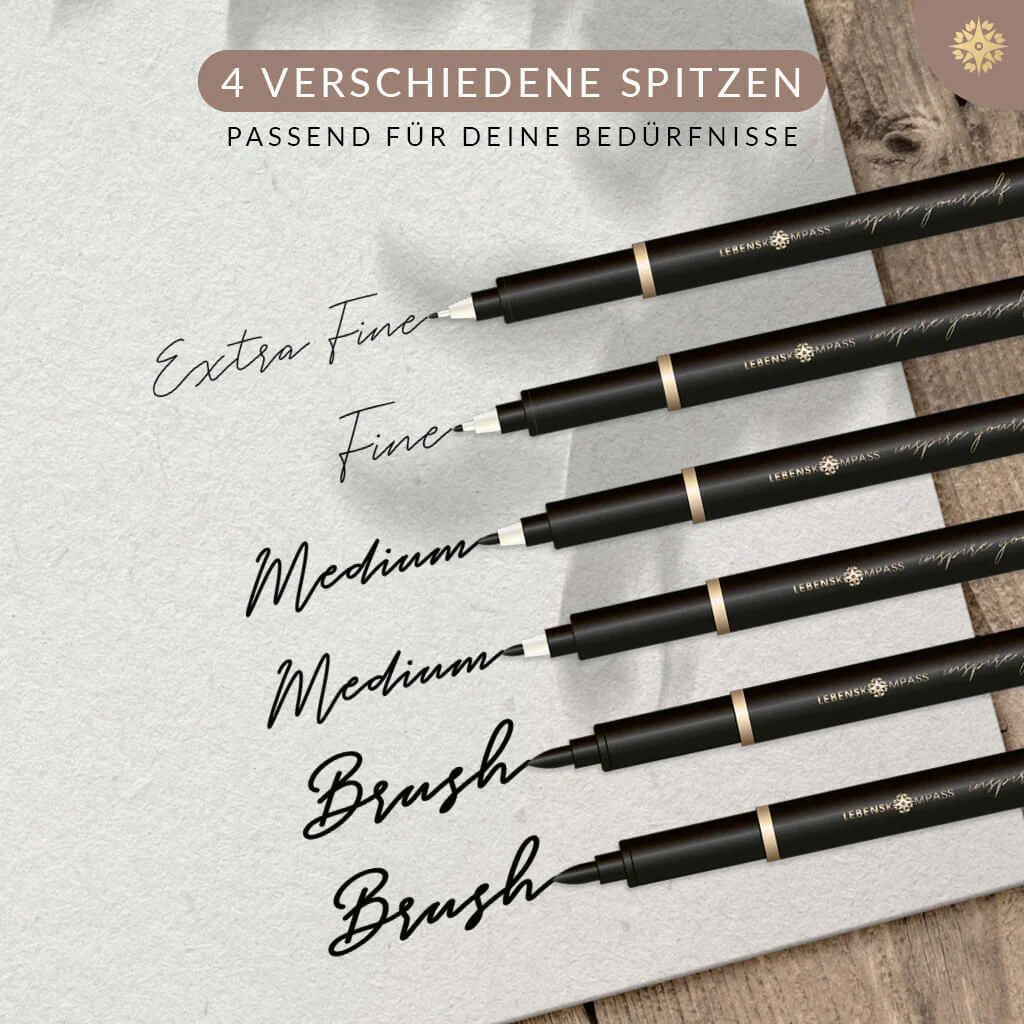Handlettering Stifte Set - 6 schwarze Stifte - Image 16