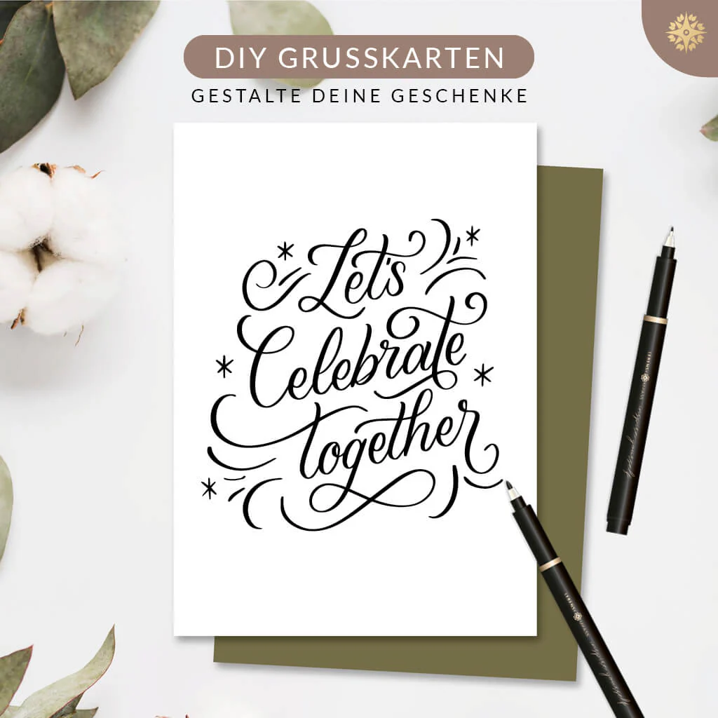Handlettering Stifte Set - 6 schwarze Stifte - Image 7