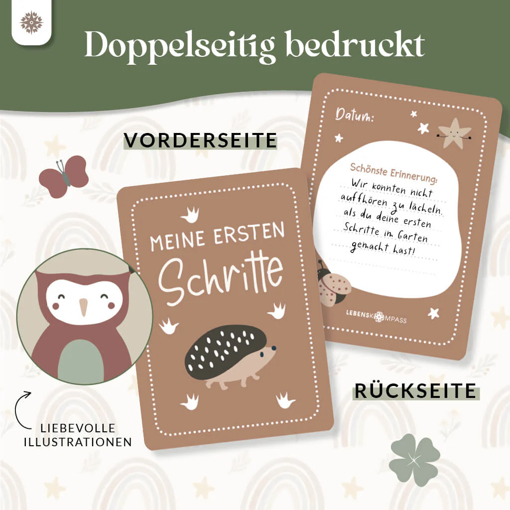 Meilensteinkarten für's Baby - Set mit 55 Karten - Image 4