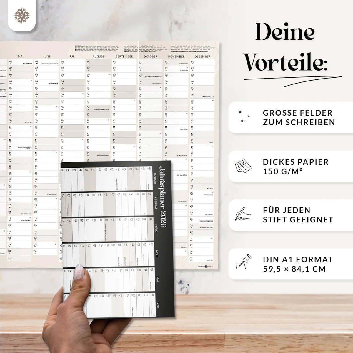 Jahresplaner 2026 - DIN A1 Posterkalender - Image 3