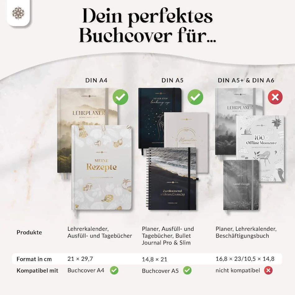 PU Buchcover für DIN A4 & A5 Bücher - Image 66