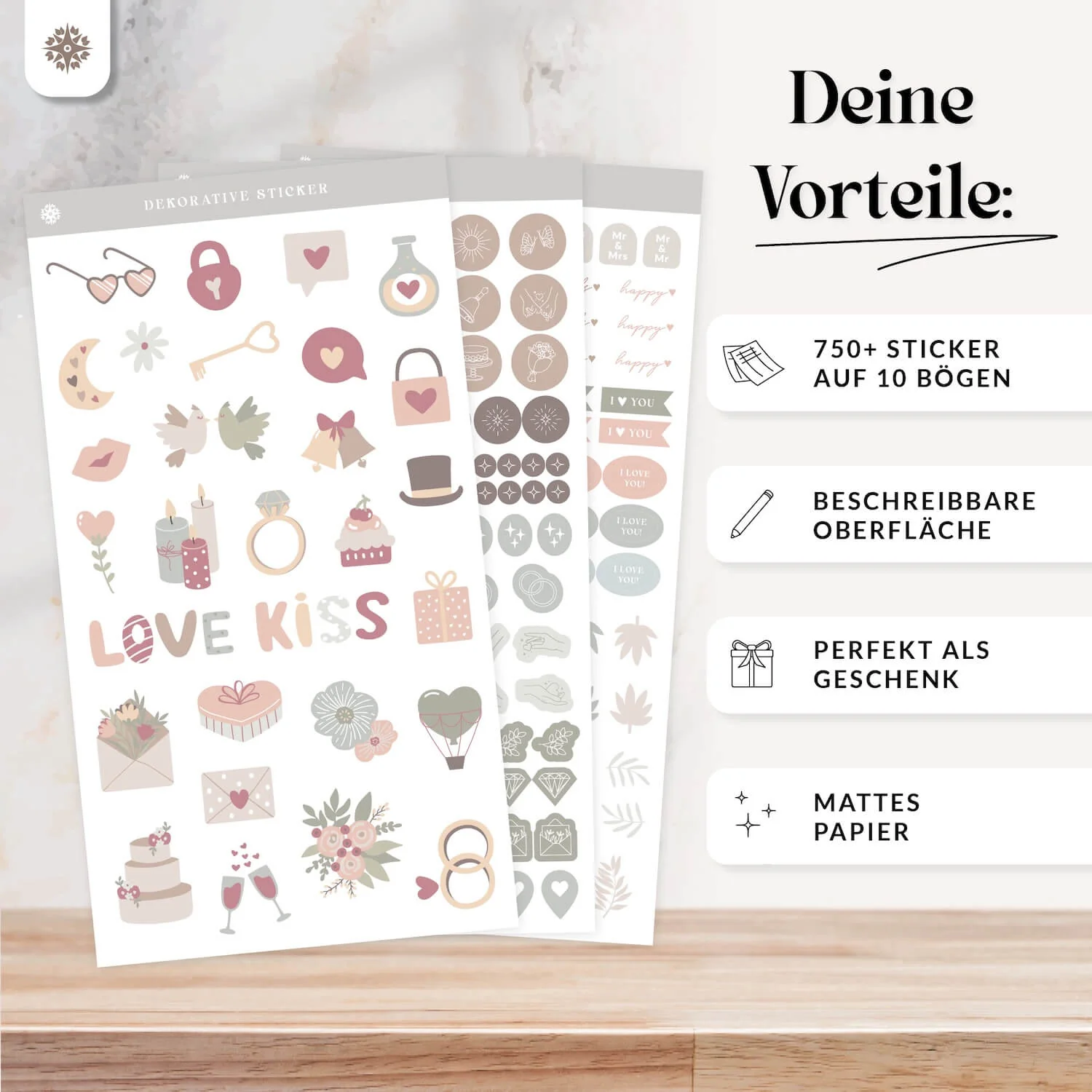 Sticker Set für Hochzeiten - Image 3