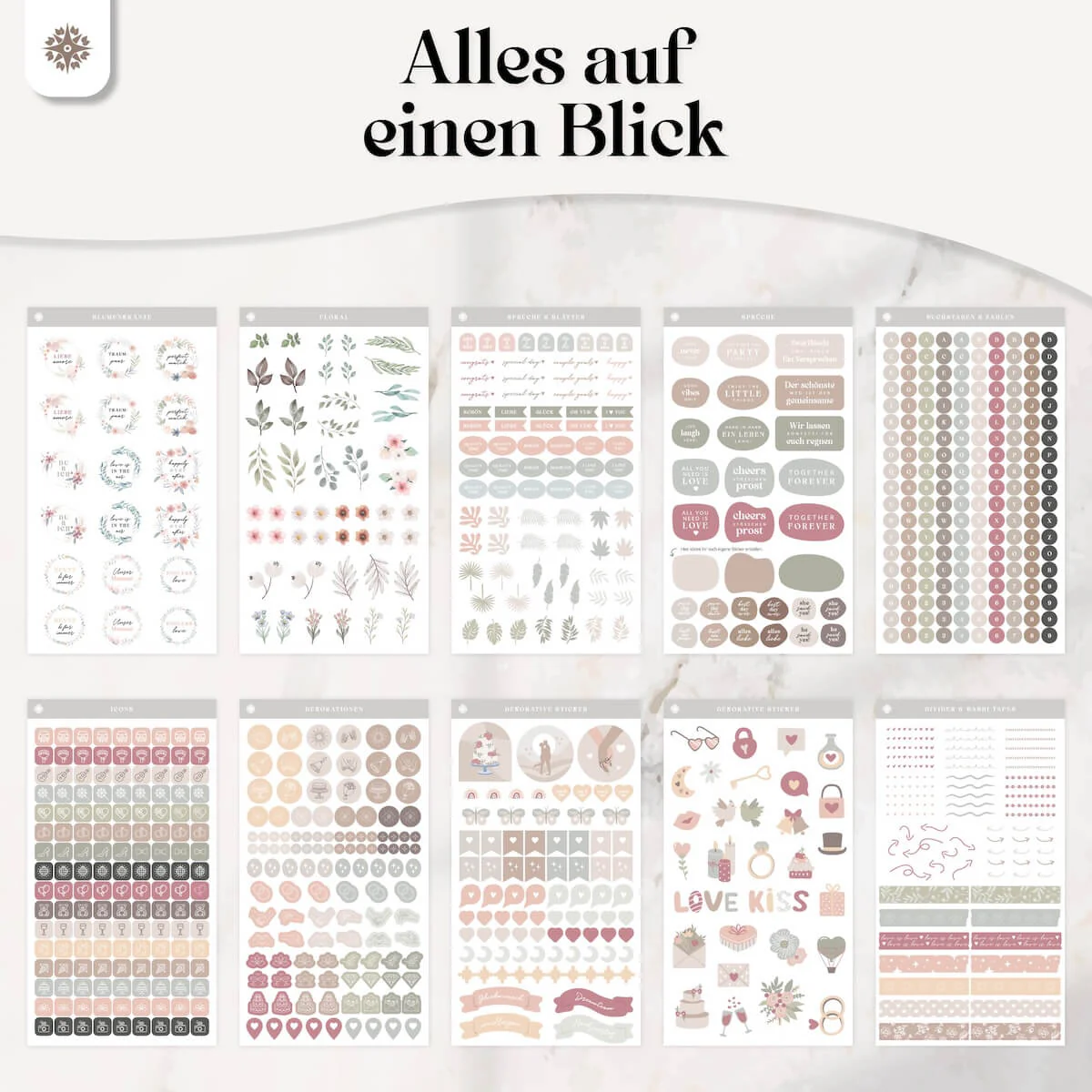 Sticker Set für Hochzeiten - Image 5